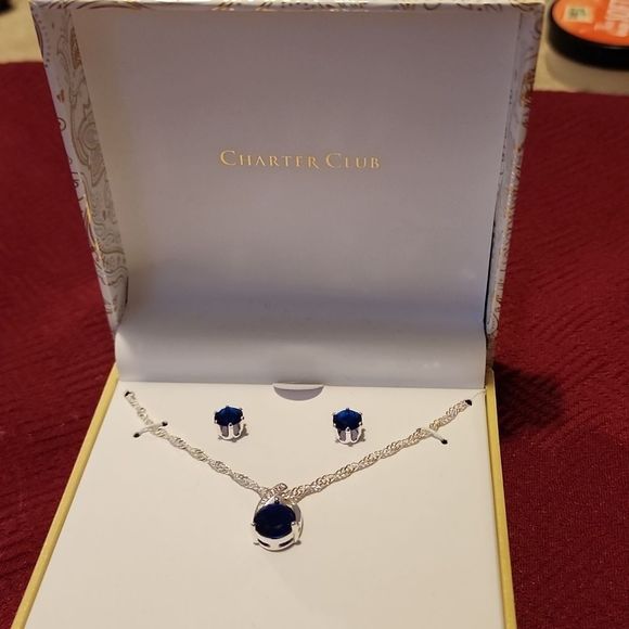 Charter club Blue necklace and earring set - Picture 1 of 3